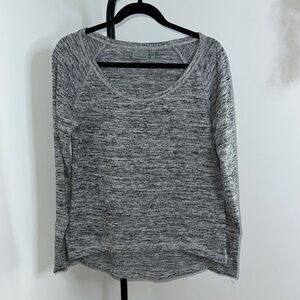 Athleta Heathered Gray Women's space dye grey Sweatshirt